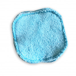 Square makeup removers washable Naturiou blue 10 x 10 cm