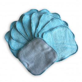 Wipes organic cloth Naturiou bamboo blue