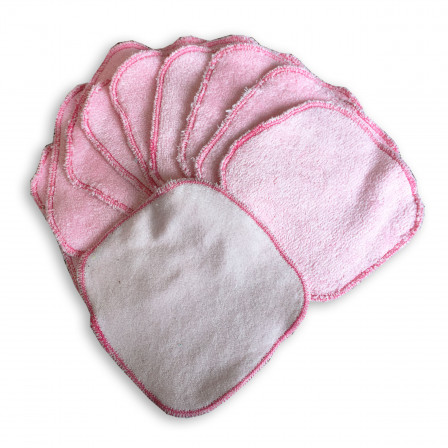 Lingettes lavables bio Naturiou bambou rose