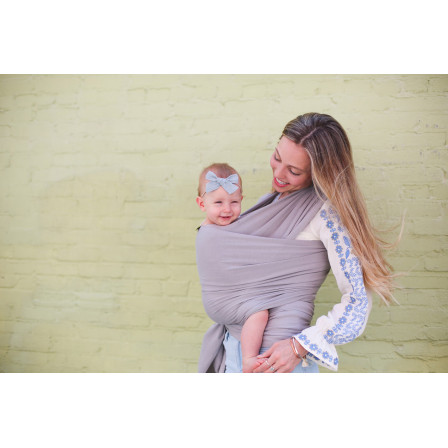 Echarpe de portage Bobawrap Bambou Gris Clair