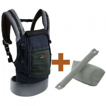 Pack PhysioCarrier JPMBB Coton éléphant bleu poche gris vert Pack PhysioCarrier JPMBB Coton éléphant bleu poche gris vert