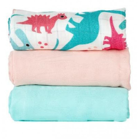 Blanket lot de 3 maxi langes Tula Tulaceratops Blanket lot de 3 maxi langes Tula Tulaceratops