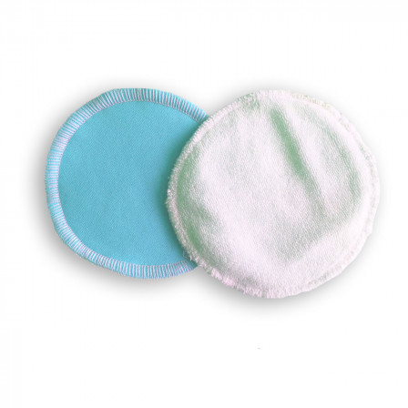 Nursing pads washable bamboo Naturiou blue