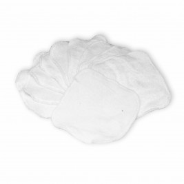 Carrés démaquillants lavables Naturiou blanc 10 x 10 cm