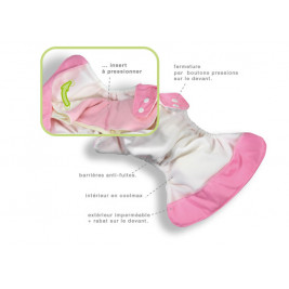 Couche lavable P'tits Dessous So Easy Gris sans insert