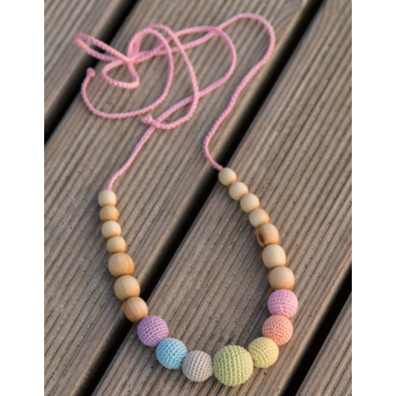Neutral Simple Rainbow Necklace, Juniper Wood Kangaroocare