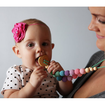 Double Berry Rainbow Necklace, Juniper Wood Kangaroocare