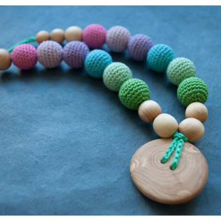 Double Berry Rainbow Necklace, Juniper Wood Kangaroocare