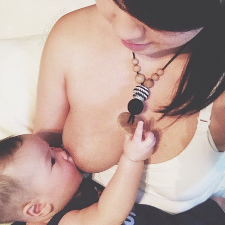 Collier portage et allaitement "Noir et zebra" Kangaroocare