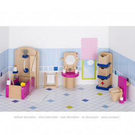 Meubles de poupées, salle de bain en bois Goki