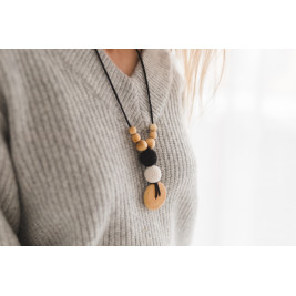 Collier de portage et d'allaitement Button noir blanc Kangaroocare