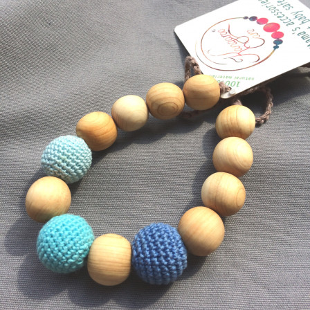 Anneau de dentition Bracelet 3 bleus Kangaroocare