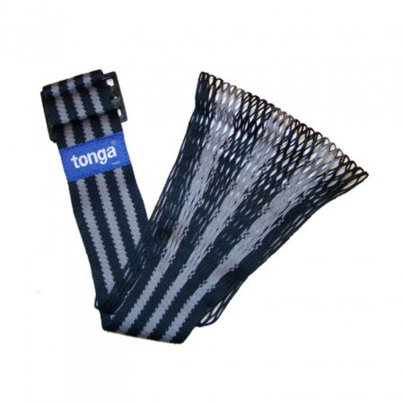 Tonga Fit "Tatou" Rayé Gris/Noir Hamac Porte Bébé Réglable