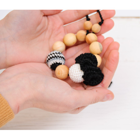 Teething ring Bracelet Black and Zebra Kangaroocare