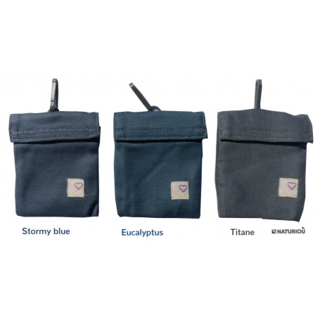 P4 Babysize LLA Stormy Blue pochette et miroir de portage