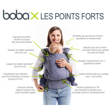 Boba X Grey porte-bébé physiologique