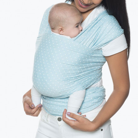 Echarpe de portage Ergobaby Aura Bleu Layette Pois Blanc