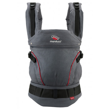Porte Bebe Physiologique Manduca Gris Rouge