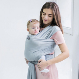Love And Carry Stretchy Baby Wrap Silver