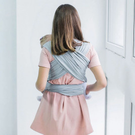 Love And Carry Stretchy Baby Wrap Silver
