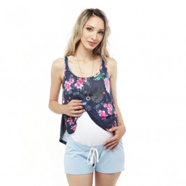 Love And-Carry Shorts Pregnancy Blue Sky