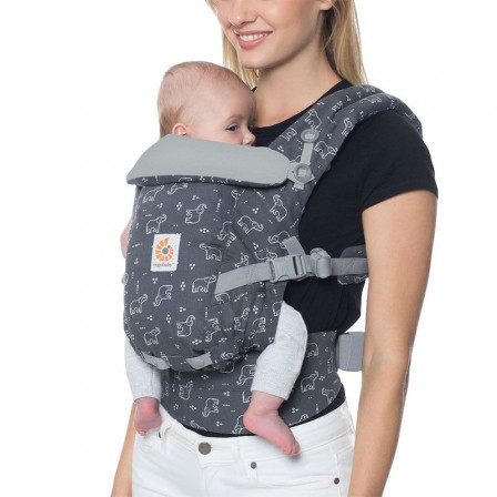 Ergobaby Adapt Gray Elephants Baby Carrier Physiological From Birth