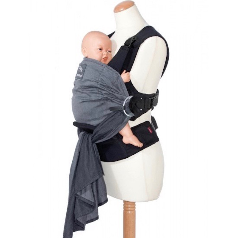 Manduca Duo Gris Porte Bebe Physiologique Preforme Sling Portage