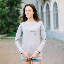 Love And Carry t-shirt de grossesse et allaitement imprimé gris clair