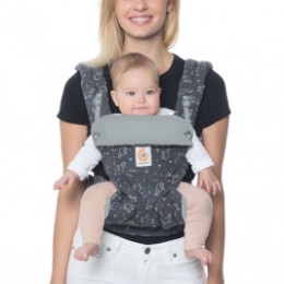 Ergobaby 360 Grey Blue Elephants - baby carrier 4 Positions