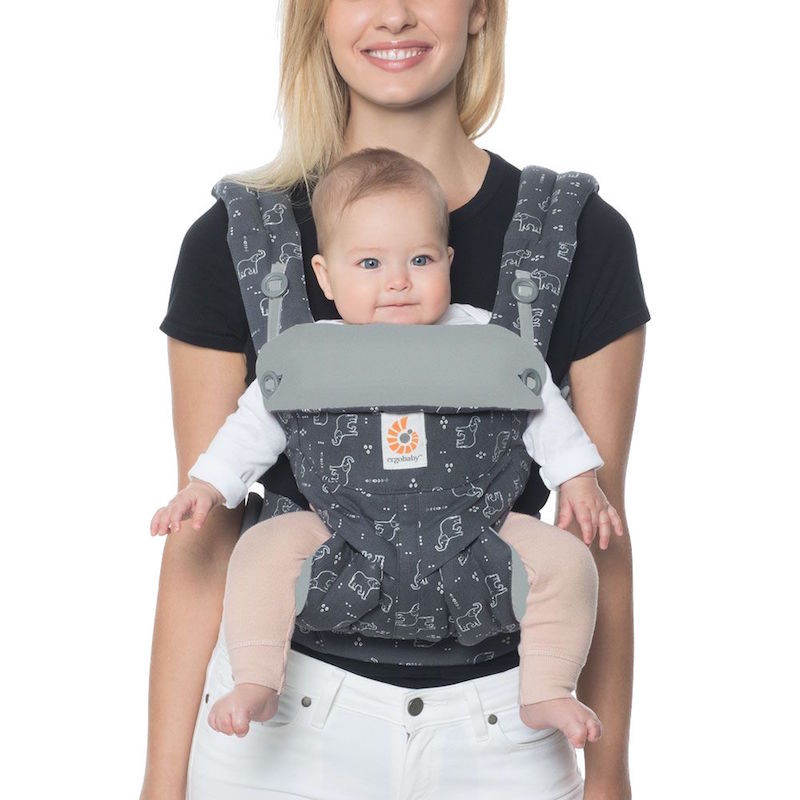 Ergobaby 360 Gris Elephants Porte Bebe Physiologique 4 Positions