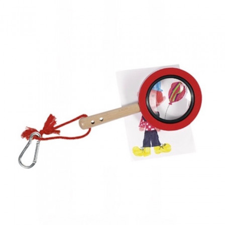 Goki Magnifying glass With Carabiner - wooden toys