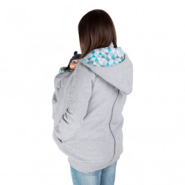 Naturiou sweat de portage et de grossesse Silver Geo Blue