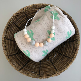 Love And Carry Peach Collier allaitement et portage silicone