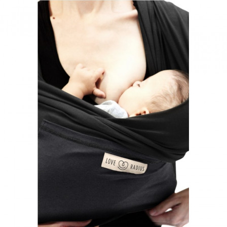 The original JPMBB Baby Wrap Black, pocket Charcoal Black