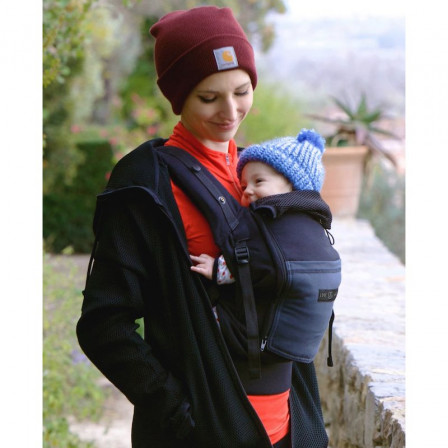 JPMBB PhysioCarrier Black cotton pocket Charcoal grey