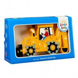 Puzzle Pelleteuse Jaune 1-10 en bois Lanka Kade