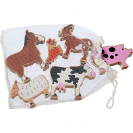 Pyramide Animaux de la Ferme en bois Lanka Kade (sac de 6)