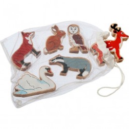 Pyramide Animaux de la Forêt en bois Lanka Kade (sac de 6)