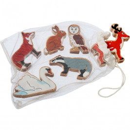 Pyramid Animals of the Forest wooden Lanka Kade (bag of 6)