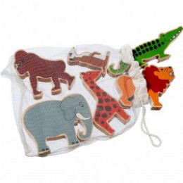 Pyramide Animaux de la Jungle en bois Lanka Kade (sac de 6)