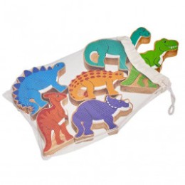 Pyramide Dinosaures en bois Lanka Kade (sac de 6)