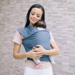 Ergobaby Aura Orange Bleue - Écharpe de Portage Extensible