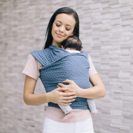 Ergobaby Aura Orange Bleue - Écharpe de Portage Extensible
