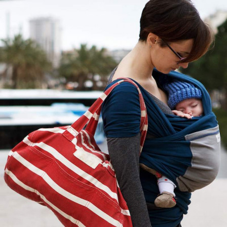 Love Radius (JPMBB) L'Originale Bleu Paon Poche Éléphant Écharpe de Portage