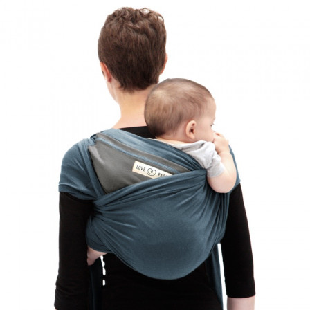 The original JPMBB Baby Wrap Peacock Blue, pocket Elephant