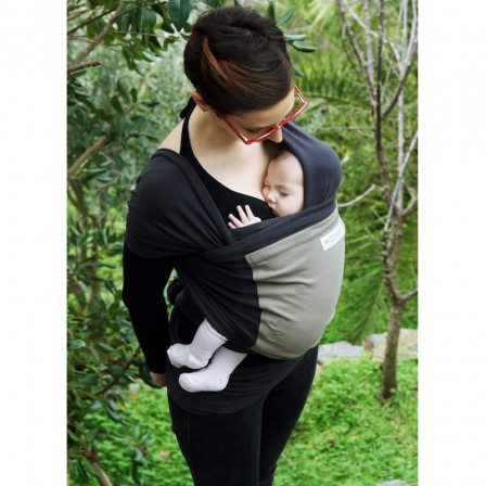 The original JPMBB Baby Wrap Charcoal Grey, pocket Olive