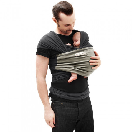 The original JPMBB Baby Wrap Charcoal Grey, pocket Olive