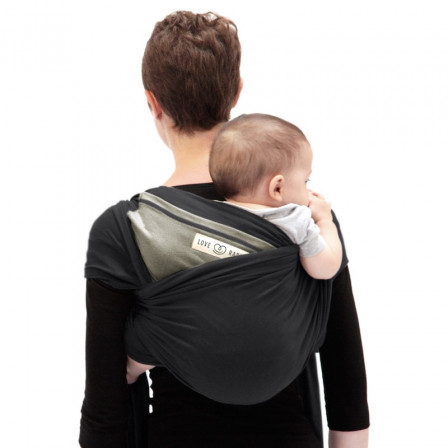 The original JPMBB Baby Wrap Charcoal Grey, pocket Olive