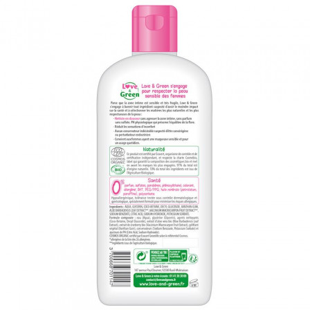 Love and Green Gel Lavant Intime Apaisant Bio
