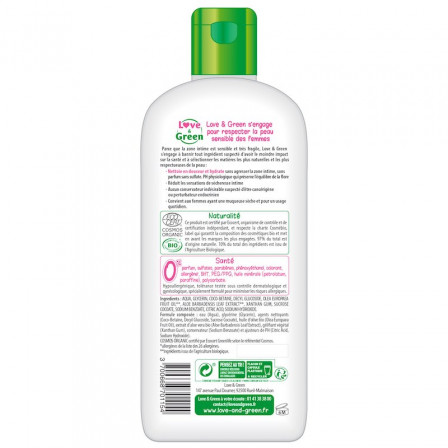 Love and Green Gel Lavant Intime Hydratant Bio